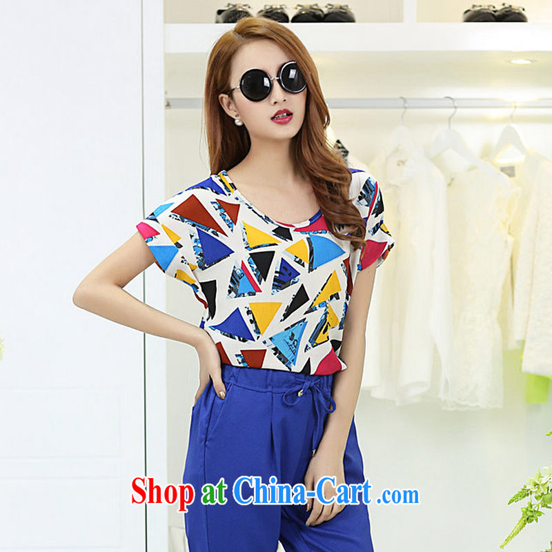 Hi Princess slave Korean Beauty graphics thin short-sleeved round neck is thin, knocked color leisure T pension maximum code female Y 56,359 suits the code 5 XL, hi Maria slavery, shopping on the Internet
