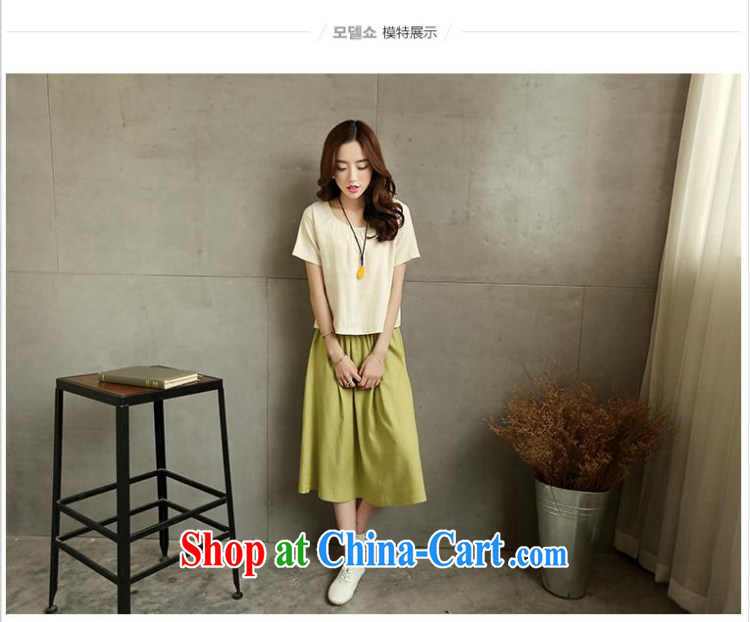 Vicky Ling Song summer 2015 with new, fresh and casual cotton the dresses girls linen larger female Two-piece Redwood white aprons XXXL pictures, price, brand platters! Elections are good character, the national distribution, so why buy now enjoy more preferential! Health