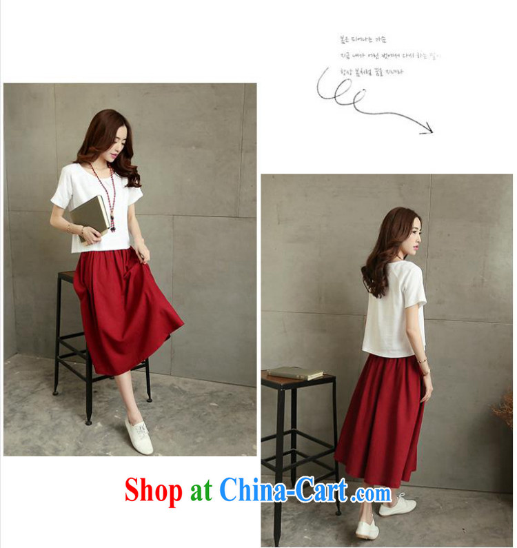Vicky Ling Song summer 2015 with new, fresh and casual cotton the dresses girls linen larger female Two-piece Redwood white aprons XXXL pictures, price, brand platters! Elections are good character, the national distribution, so why buy now enjoy more preferential! Health