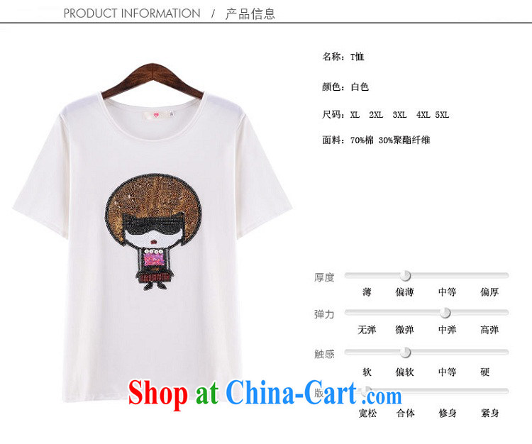 Summer NOS new XL female cotton T shirt cute pattern comfort and breathability female T-shirt Y 56,311 large white code 5 XL pictures, price, brand platters! Elections are good character, the national distribution, so why buy now enjoy more preferential! Health