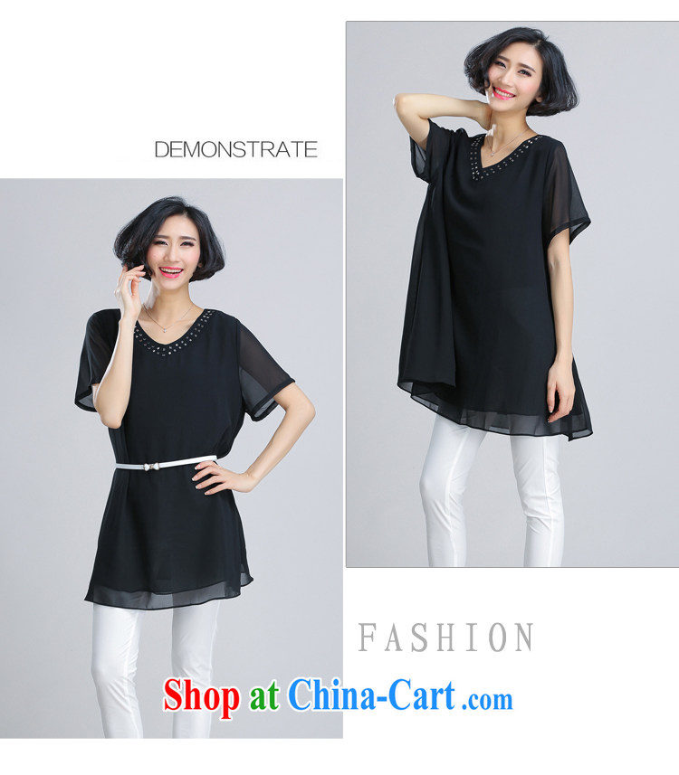 Hao better XXXXXXL large, female fat sister, long, short-sleeved leave two snow woven shirts black 3 XL pictures, price, brand platters! Elections are good character, the national distribution, so why buy now enjoy more preferential! Health