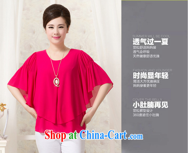 Fan the middle-aged and older female summer new Korean short-sleeved snow woven shirts large, middle-aged mother with liberal short-sleeve shirt T female white 4 XL pictures, price, brand platters! Elections are good character, the national distribution, so why buy now enjoy more preferential! Health