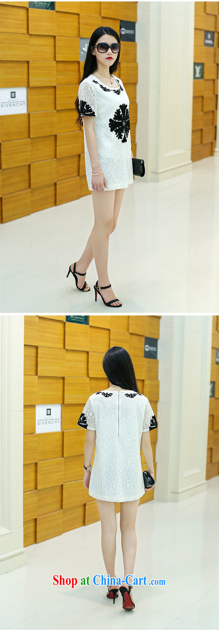Tang year new summer larger female dresses lace short-sleeve embroidery, long, the skirt is white/M 1818 XL 5 180 - 195 Jack left and right pictures, price, brand platters! Elections are good character, the national distribution, so why buy now enjoy more preferential! Health