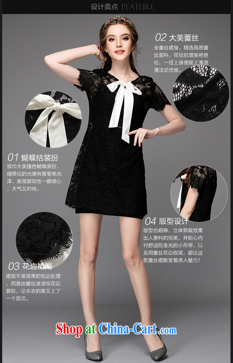 The Connie was a high-end European and American large, female summer mm thick new sexy Openwork butterfly knot lace skirt + with GALLUS DRESS dress two-piece G 713 black XXL pictures, price, brand platters! Elections are good character, the national distribution, so why buy now enjoy more preferential! Health
