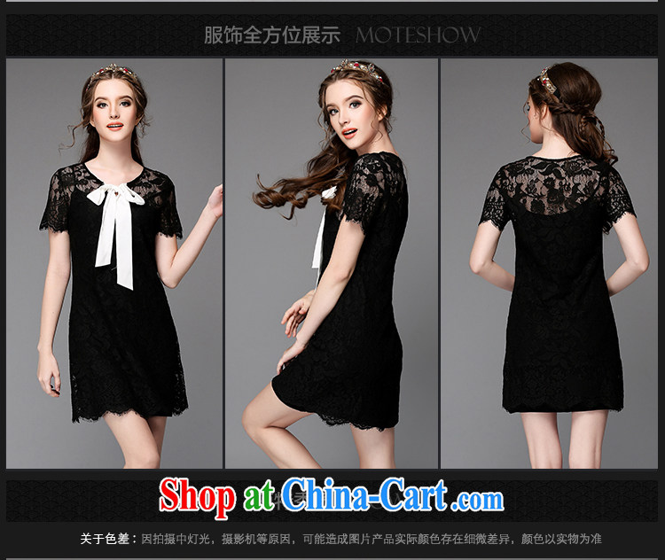 The Connie was a high-end European and American large, female summer mm thick new sexy Openwork butterfly knot lace skirt + with GALLUS DRESS dress two-piece G 713 black XXL pictures, price, brand platters! Elections are good character, the national distribution, so why buy now enjoy more preferential! Health