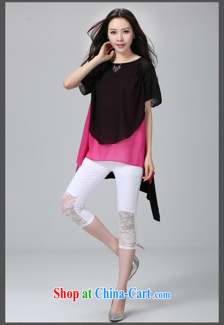 The Lai 2015 summer new Korean version of the greater number female and FAT and FAT mm thick, graphics thin, loose, long, snow-woven shirts T shirt T-shirt Q 560 White Black Large code are code pictures, price, brand platters! Elections are good character, the national distribution, so why buy now enjoy more preferential! Health