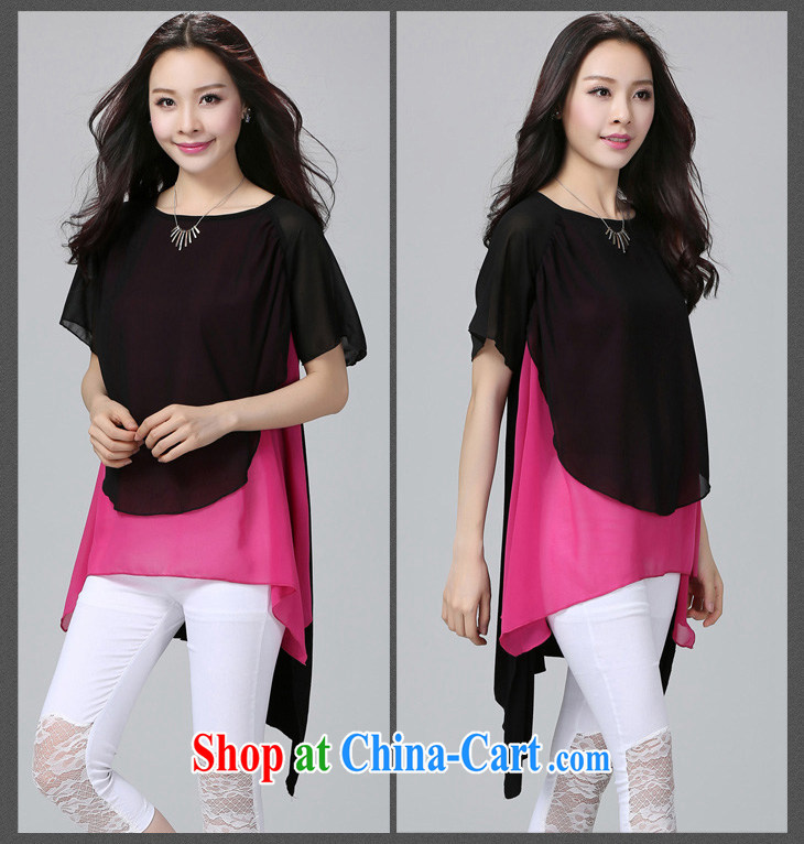 The Lai 2015 summer new Korean version of the greater number female and FAT and FAT mm thick, graphics thin, loose, long, snow-woven shirts T shirt T-shirt Q 560 White Black Large code are code pictures, price, brand platters! Elections are good character, the national distribution, so why buy now enjoy more preferential! Health