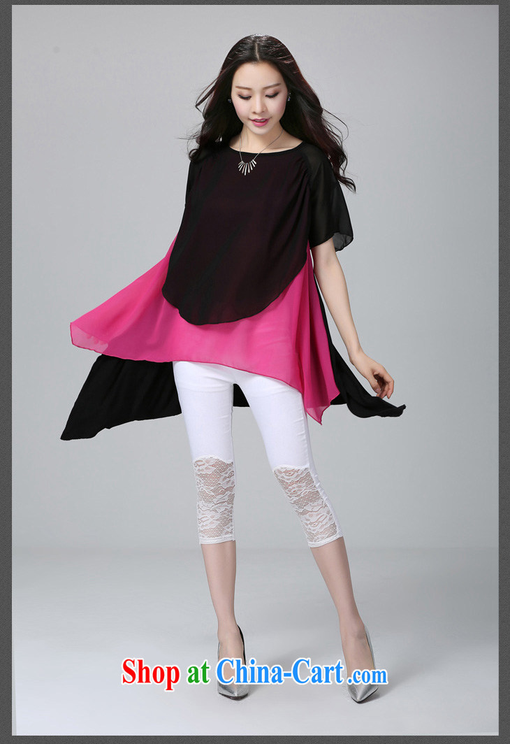 The Lai 2015 summer new Korean version of the greater number female and FAT and FAT mm thick, graphics thin, loose, long, snow-woven shirts T shirt T-shirt Q 560 White Black Large code are code pictures, price, brand platters! Elections are good character, the national distribution, so why buy now enjoy more preferential! Health