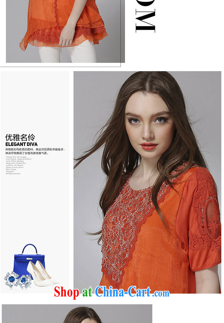 The Ting 2015 summer new, larger female and indeed increased in Europe and loose embroidered snow-woven lace short sleeve T-shirts solid 5051 blue XXXXL pictures, price, brand platters! Elections are good character, the national distribution, so why buy now enjoy more preferential! Health