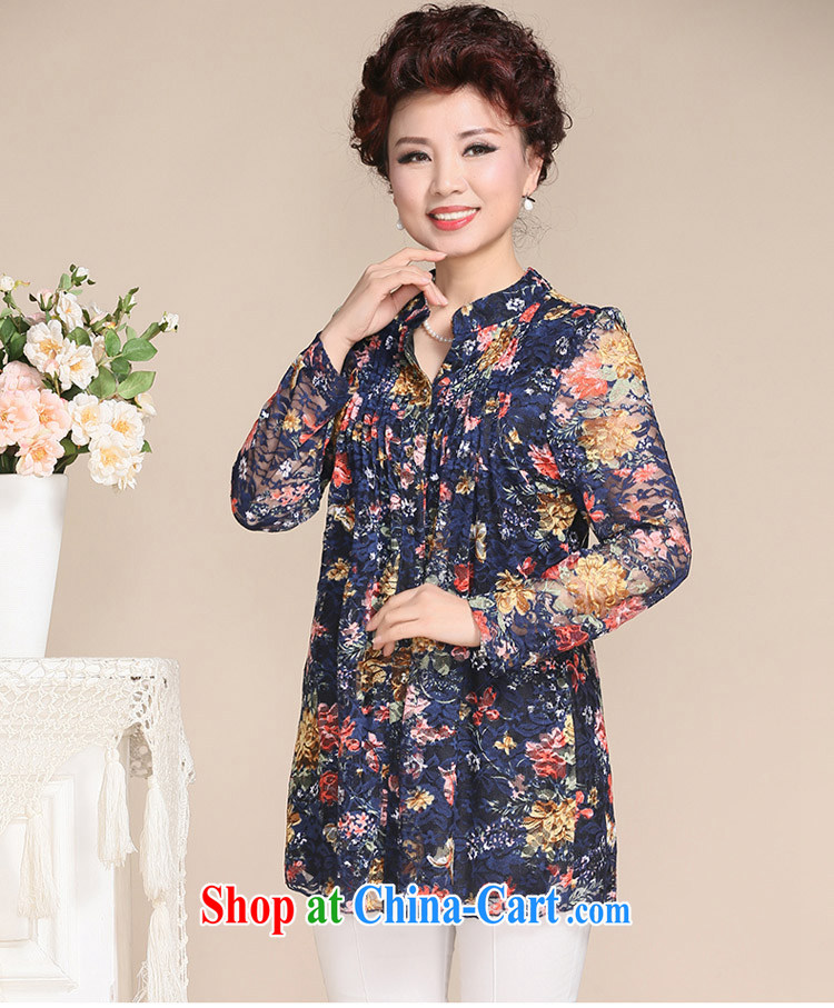 Ousmile 2015 new spring and summer retro leisure stamp duty short-sleeved shirt T shirt Mom, older women with the Code 1886 long-sleeved blue spend 4 XL pictures, price, brand platters! Elections are good character, the national distribution, so why buy now enjoy more preferential! Health