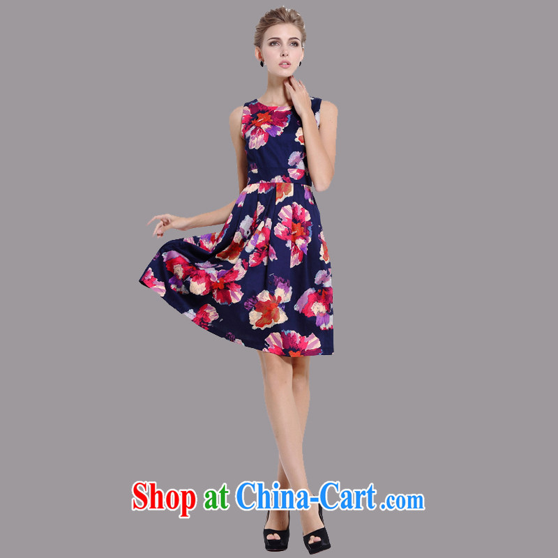Beautiful Inn in Europe high-end Big Women mm thick beauty graphics thin trend has stamp duty knee large code dress short-sleeved XL, Tomnrabbit, shopping on the Internet