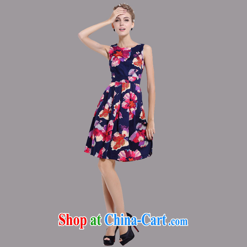Beautiful Inn in Europe high-end Big Women mm thick beauty graphics thin trend has stamp duty knee large code dress short-sleeved XL, Tomnrabbit, shopping on the Internet