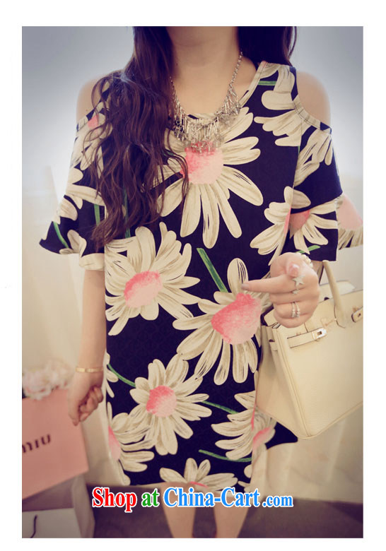 Cheuk-yan Zi Xuan 2015 the Code women mm thick summer Korean loose dresses 200 Jack thick sister flowers T-shirt snow woven shirts picture color 4 XL pictures, price, brand platters! Elections are good character, the national distribution, so why buy now enjoy more preferential! Health