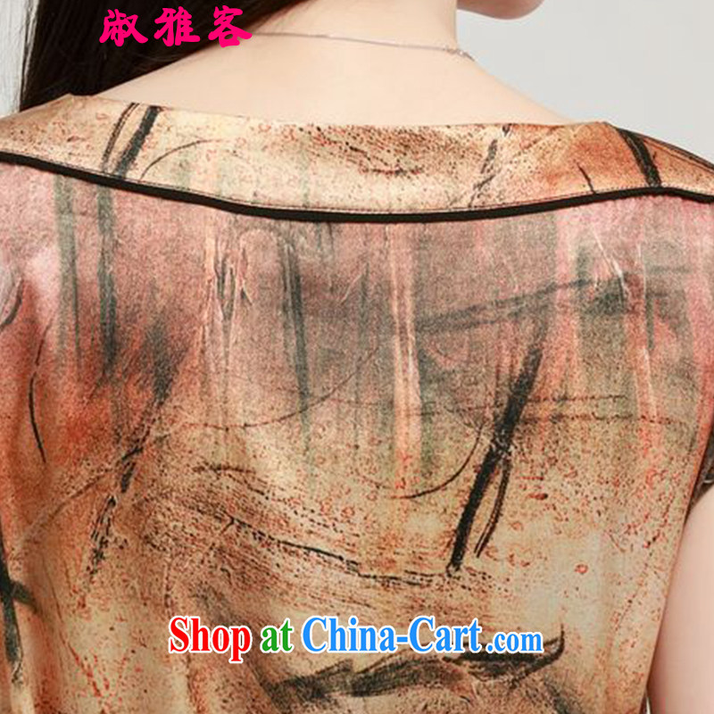 The Mrs Blair, genuine silk upscale silk spring and summer beauty stamp sauna silk dresses the code 100, Wong M 100, Wong XL, Mrs Blair, and, on-line shopping