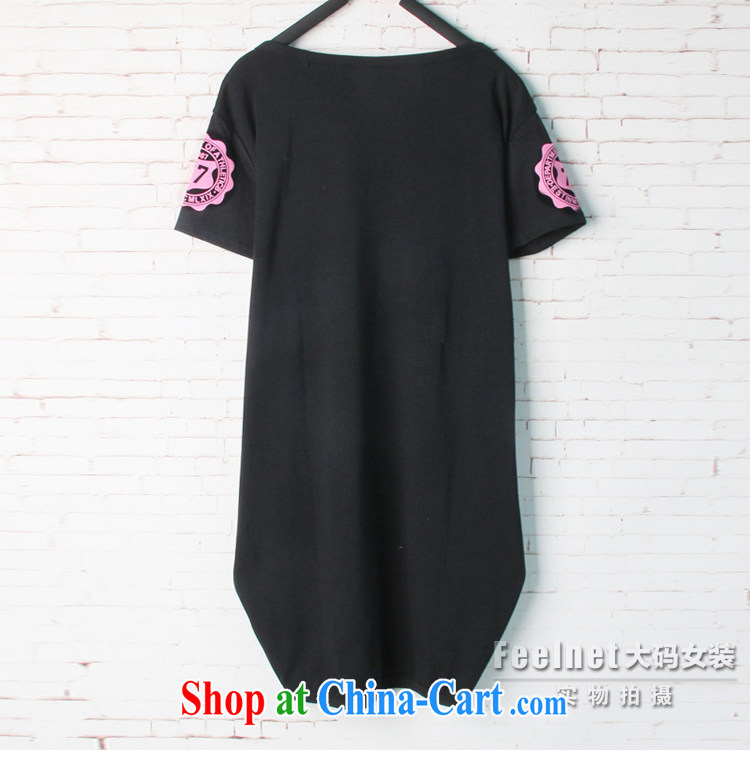 feelnet Korean version 2015 summer new, large women mm thick loose stamp duty, long, short-sleeved shirt T 1580 black 48 code/recommendations 90 - 150 kg pictures, price, brand platters! Elections are good character, the national distribution, so why buy now enjoy more preferential! Health