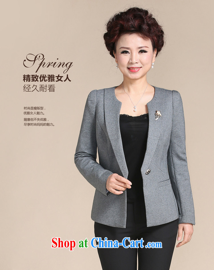 Ousmile spring 2015 new mom beauty graphics thin T-shirt small suit stylish solid color jacket, older women with larger S 013 gray 4 XL pictures, price, brand platters! Elections are good character, the national distribution, so why buy now enjoy more preferential! Health