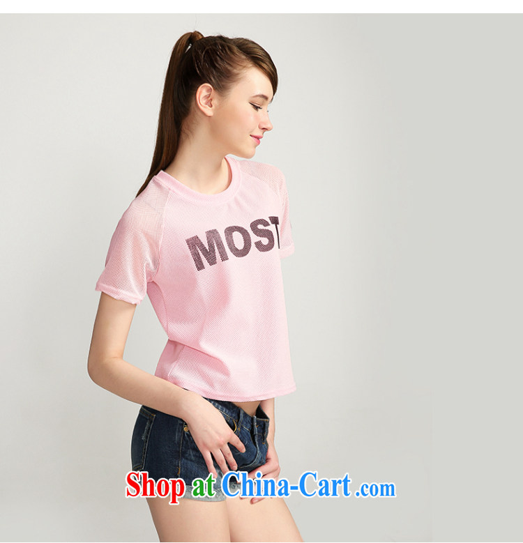 The MR big, girls with 2015 summer new, mm thick mesh letter pattern short sleeve shirt T 652153020 4 Sheung Shui XL pictures, price, brand platters! Elections are good character, the national distribution, so why buy now enjoy more preferential! Health