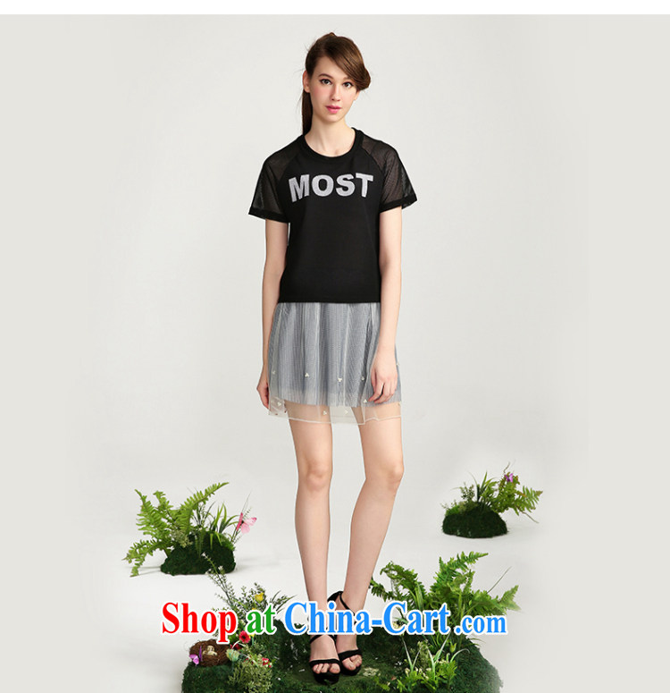 The MR big, girls with 2015 summer new, mm thick mesh letter pattern short sleeve shirt T 652153020 4 Sheung Shui XL pictures, price, brand platters! Elections are good character, the national distribution, so why buy now enjoy more preferential! Health