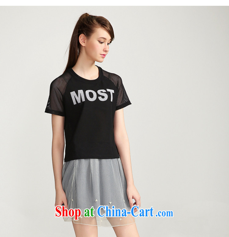 The MR big, girls with 2015 summer new, mm thick mesh letter pattern short sleeve shirt T 652153020 4 Sheung Shui XL pictures, price, brand platters! Elections are good character, the national distribution, so why buy now enjoy more preferential! Health