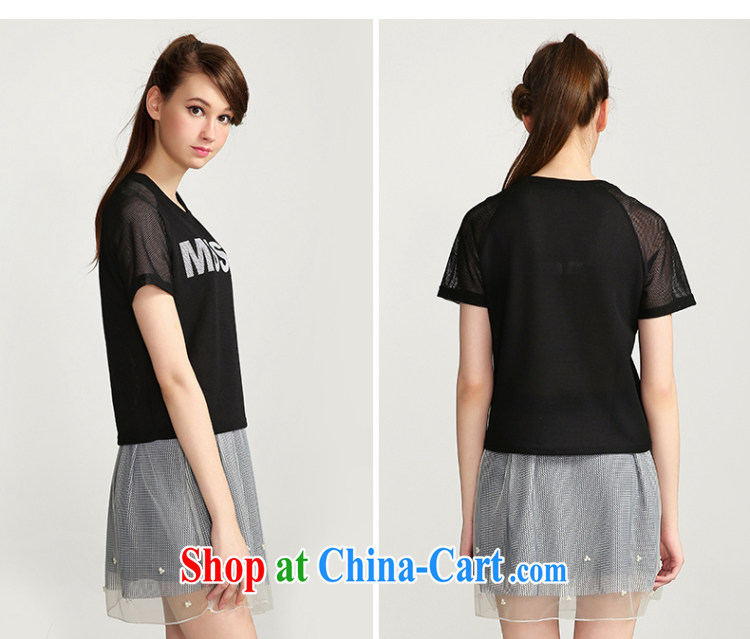 The MR big, girls with 2015 summer new, mm thick mesh letter pattern short sleeve shirt T 652153020 4 Sheung Shui XL pictures, price, brand platters! Elections are good character, the national distribution, so why buy now enjoy more preferential! Health