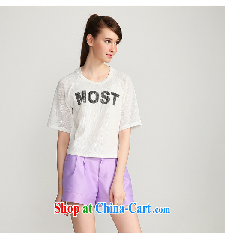 The MR big, girls with 2015 summer new, mm thick mesh letter pattern short sleeve shirt T 652153020 4 Sheung Shui XL pictures, price, brand platters! Elections are good character, the national distribution, so why buy now enjoy more preferential! Health