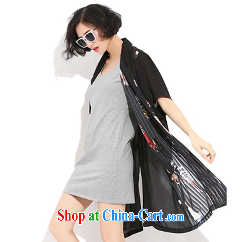 Director of the Advisory Committee 2015 summer New, and indeed increase, women mm thick, long, snow-woven shirts shirt short-sleeved cardigan, jacket black single layer loose all code, made the Advisory Committee (mmys), shopping on the Internet