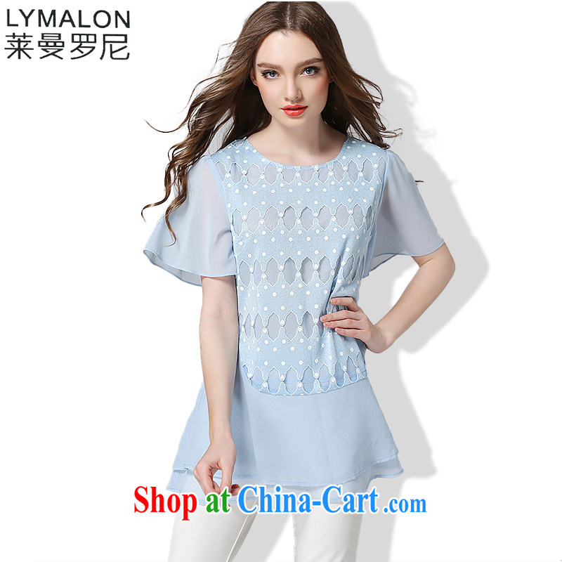 Lehman Luo, who focused on Graphics thin summer 2015 the Code women with high-end European and American fare is indeed more relaxed thick sister short-sleeved snow-woven dresses 1030 black XXXL, Lehman Ronnie (LYMALON), shopping on the Internet