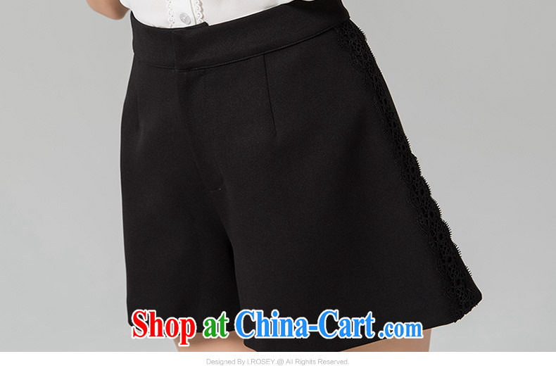 Blue Water XL female 2015 summer new shorts thick MM loose lace lace graphics thin wide leg pants black large code XXL pictures, price, brand platters! Elections are good character, the national distribution, so why buy now enjoy more preferential! Health