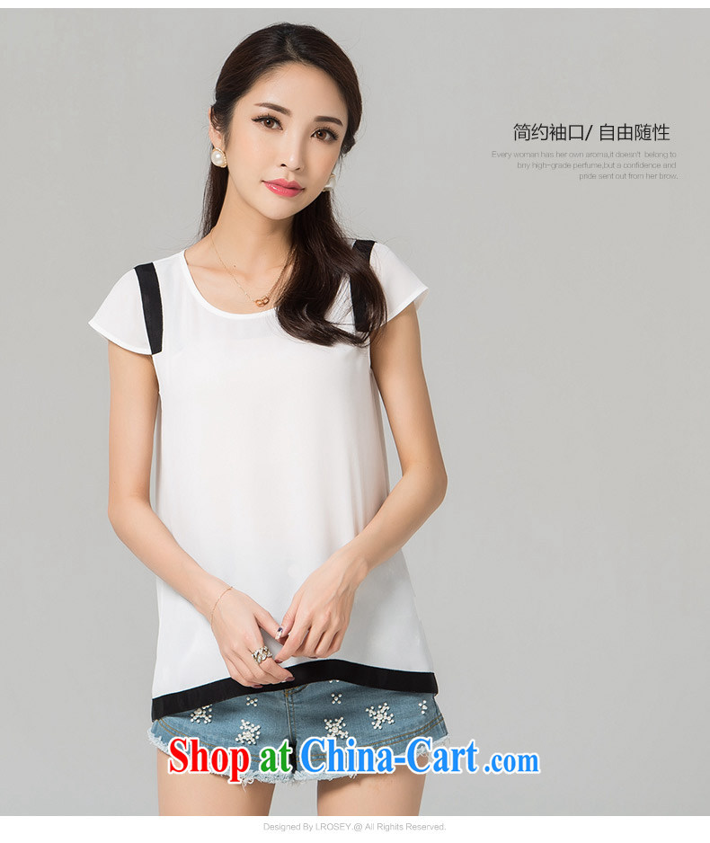 blue if the water increase, female 2015 thick MM summer new relaxed temperament knocked color short-sleeved snow woven shirts T shirt large white code XXL pictures, price, brand platters! Elections are good character, the national distribution, so why buy now enjoy more preferential! Health