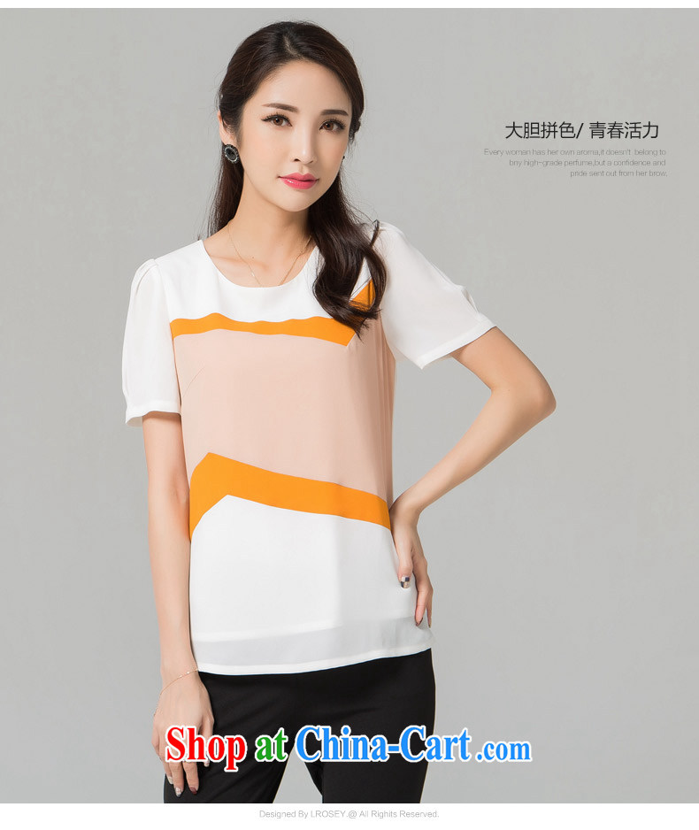 blue if the water increase, female 2015 summer new emphasis on cultivating MM bubble cuff spell-color round-collar short-sleeved snow woven shirts large white code XXXXL pictures, price, brand platters! Elections are good character, the national distribution, so why buy now enjoy more preferential! Health