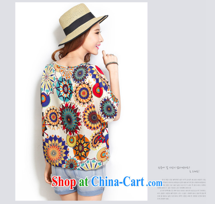 Micro-blue Curtis 2015 summer the Code women's clothing Korean loose video thin short-sleeve shirt T overweight snow jacket woven shirts small floral 4 L pictures, price, brand platters! Elections are good character, the national distribution, so why buy now enjoy more preferential! Health