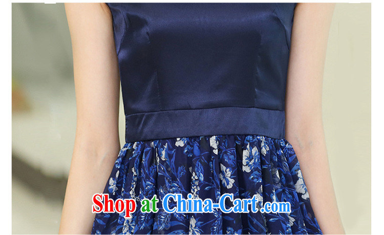 Tony Blair, in Dili, summer 2015 new women with stylish and elegant emulation Silk Dresses silk floral dragging skirts 6034 dark blue short-sleeved XXXL pictures, price, brand platters! Elections are good character, the national distribution, so why buy now enjoy more preferential! Health