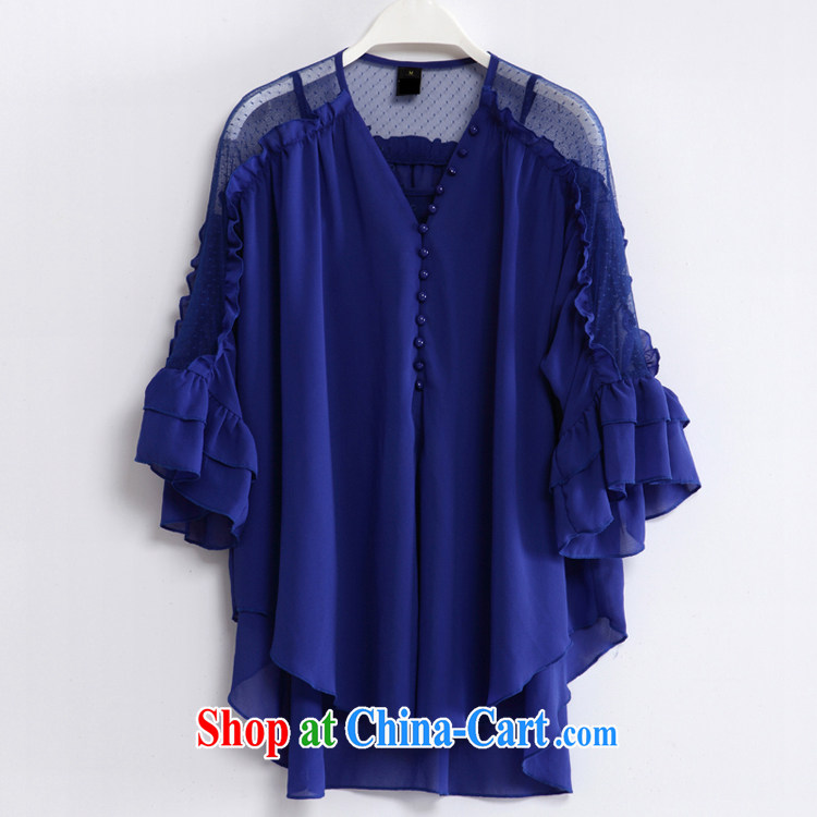 Szili Clinton snow woven shirts female short-sleeved summer 2015 mm thick New, and indeed increase, loose video thin lady snow woven shirts thick sister two-piece of Yuan T-shirt blue XXXL pictures, price, brand platters! Elections are good character, the national distribution, so why buy now enjoy more preferential! Health