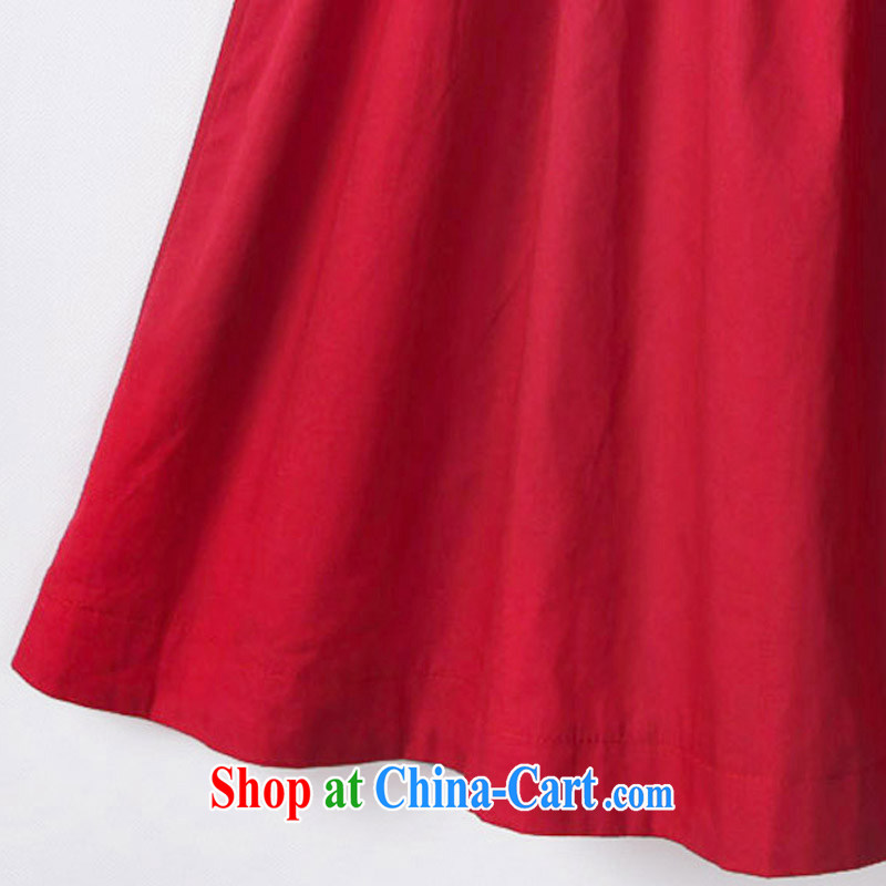 Terrace, Western Europe and the United States, the female summer new relaxed a collar elasticated collar, short-sleeved-waist-coat skirt summer red 5 XL 180 - 200 jack, 1000 field and the United States, and, shopping on the Internet