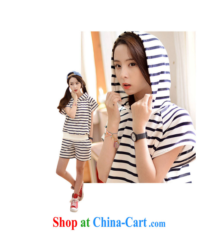 Elegance and 2015 new summer Korean female striped sport and leisure T-shirt graphics thin shorts loose two-piece women summer black-and-white, XXL pictures, price, brand platters! Elections are good character, the national distribution, so why buy now enjoy more preferential! Health