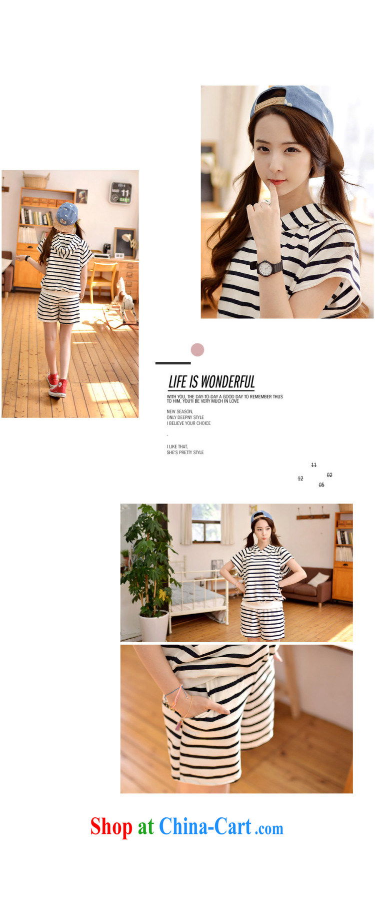 Elegance and 2015 new summer Korean female striped sport and leisure T-shirt graphics thin shorts loose two-piece women summer black-and-white, XXL pictures, price, brand platters! Elections are good character, the national distribution, so why buy now enjoy more preferential! Health