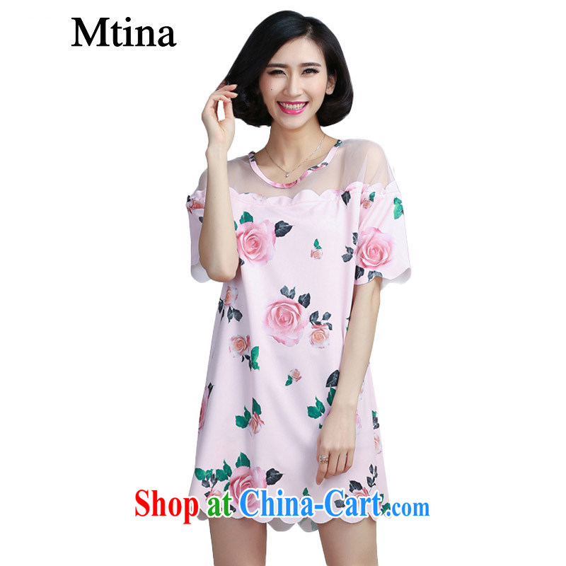 The Mtina Code women's clothing dresses snow woven summer 2015 new Korean version stamp duty has been the dress loose the code 6067, black L, dreams of economy (Mtina), shopping on the Internet