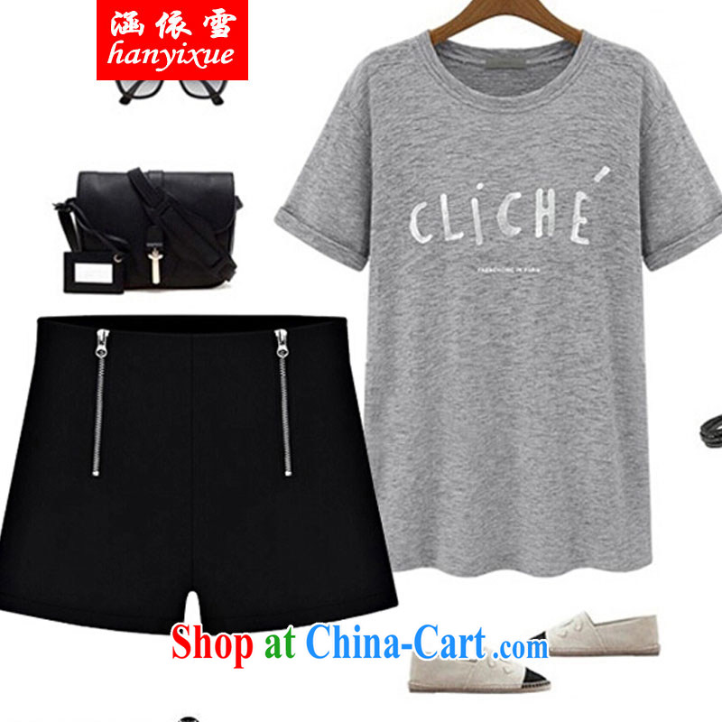 covered by snow in accordance with thick mm summer new 2015 plus fertilizer XL shorts 200 Jack thick sister summer graphics thin pants female black XXXXL, covered in snow, shopping on the Internet