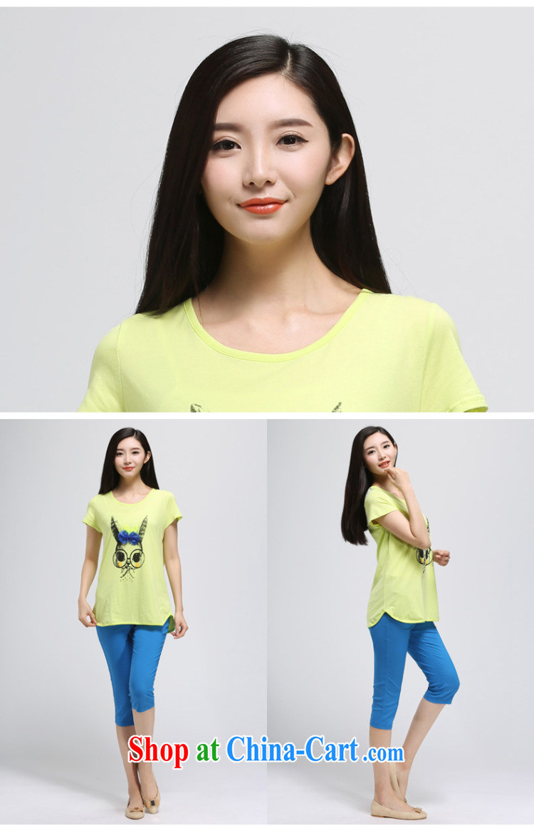 Water with the Code's 2014 summer new thick mm stylish Korean version with graphics thin short-sleeved shirt T S XB 14 3075 yellow 3 XL pictures, price, brand platters! Elections are good character, the national distribution, so why buy now enjoy more preferential! Health