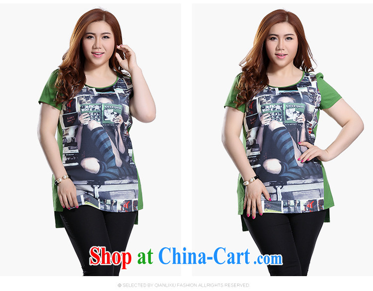 Slim LI Sau 2015 summer new, larger female American street girls digital stamp hit the the forklift truck, with a head video thin 100 ground T pension Q 8662 black 3 XL pictures, price, brand platters! Elections are good character, the national distribution, so why buy now enjoy more preferential! Health