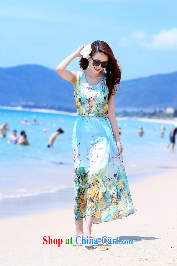 Under the 2015 new summer dress code the dress beach skirt floral retro bohemian dresses fairy large skirt blue stamp XXL pictures, price, brand platters! Elections are good character, the national distribution, so why buy now enjoy more preferential! Health