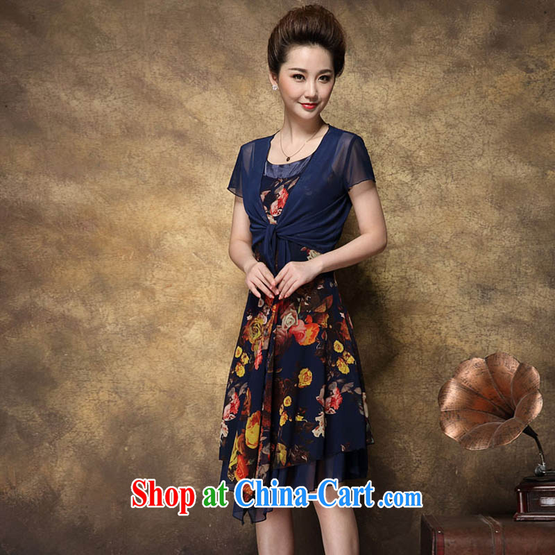Let Bai beauty summer 2015 new European and American Beauty stamp duty two-piece the Code women's clothing dresses DM 675 #blue L dream Bai beauty, shopping on the Internet