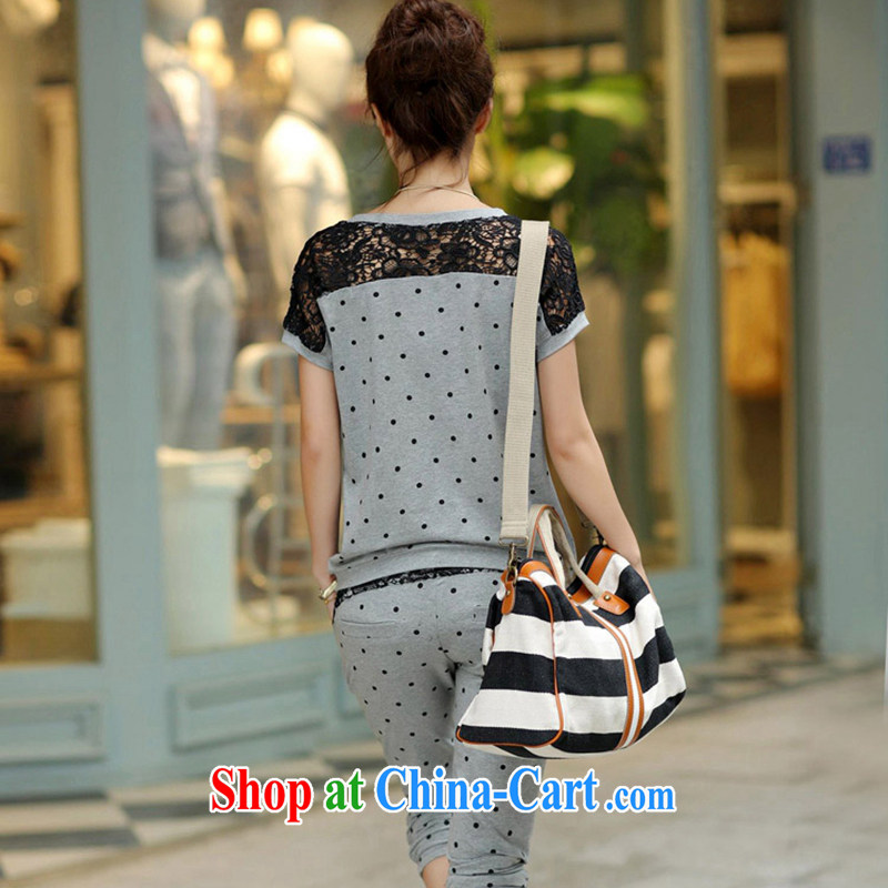 Shinzo Abe, thick mm larger women 2015 new summer loose the fat and short-sleeved shirt T 7 pants leisure suite 9670 J 3 gray XXXXL, Shinzo Abe (juenpoo), and shopping on the Internet