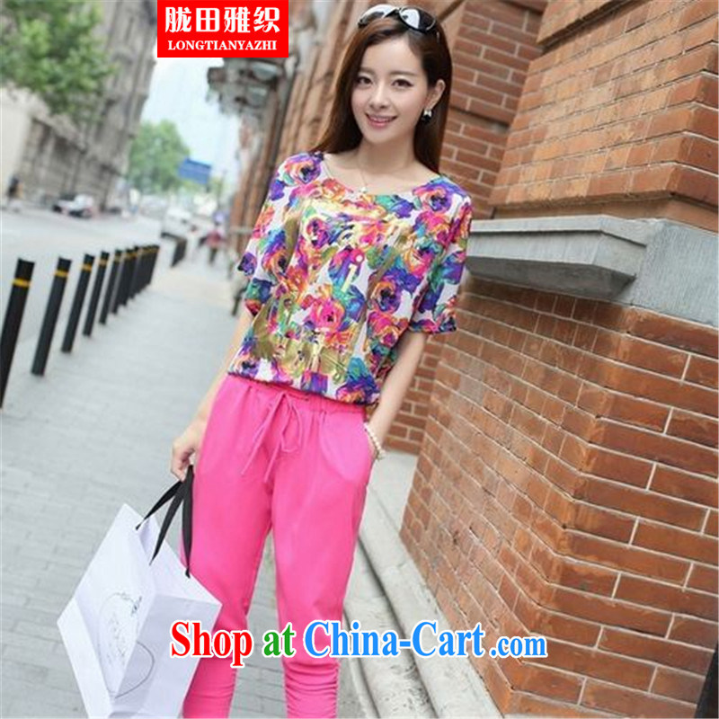 measures, the Organization is indeed increasing, female fat mm summer short-sleeved T-shirt Jack thick sister Korean version 7 pants Leisure package of red (T-shirt pants) the code number 3 XL 160 - 180 jack, measures, the Organization, and, on-line shopping