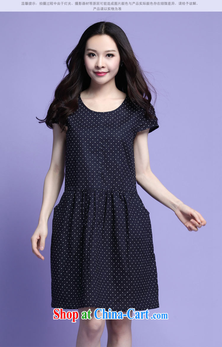 Loved summer 2015 new, larger female thick MM dot loose linen retro dress black XXL pictures, price, brand platters! Elections are good character, the national distribution, so why buy now enjoy more preferential! Health