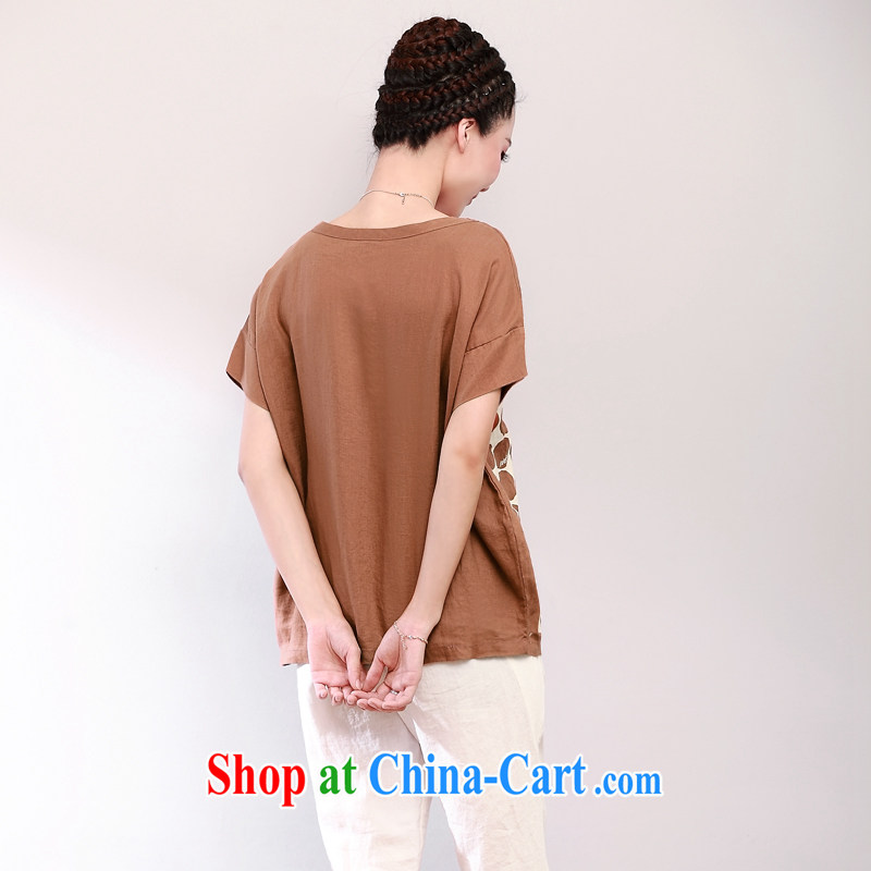 2015 the code t-shirt girl, Mom is Korean and short-sleeved clothes summer relaxed and comfortable thick mm summer T-shirt deep orange, code, DKCHENPiN, shopping on the Internet