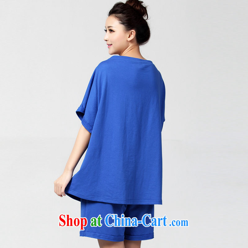 Hi Princess slave loose video thin letter stamp stretch Elastic waist shorts T pension campaign kit larger female D 50,129 large blue code 6 XL, Hi Maria slavery, and shopping on the Internet