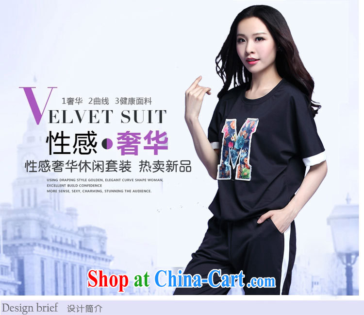 Loved summer mm thick XL female short-sleeved Sport Kit 3706 black XXXL pictures, price, brand platters! Elections are good character, the national distribution, so why buy now enjoy more preferential! Health