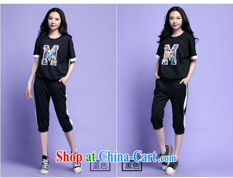 Loved summer mm thick XL female short-sleeved Sport Kit 3706 black XXXL pictures, price, brand platters! Elections are good character, the national distribution, so why buy now enjoy more preferential! Health