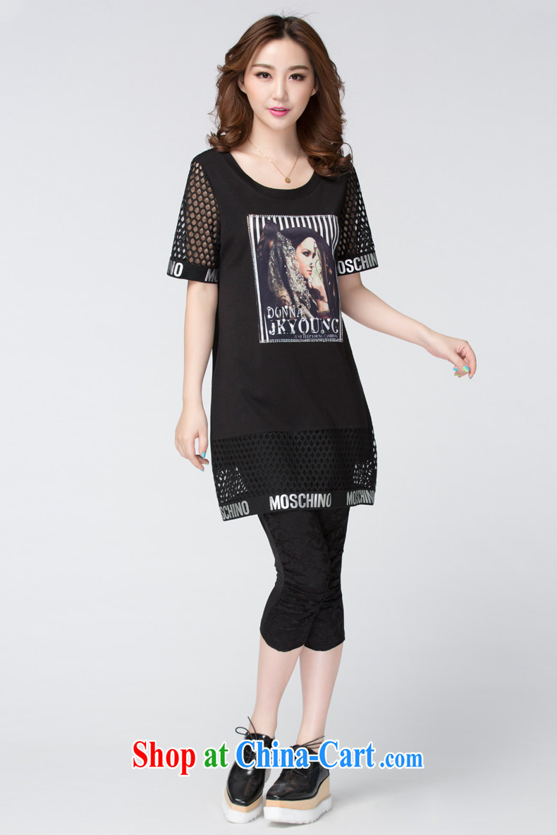 Korea in 2015 Anne The Code women new lace graphics thin short-sleeved dresses summer 1143 black XXXXL pictures, price, brand platters! Elections are good character, the national distribution, so why buy now enjoy more preferential! Health